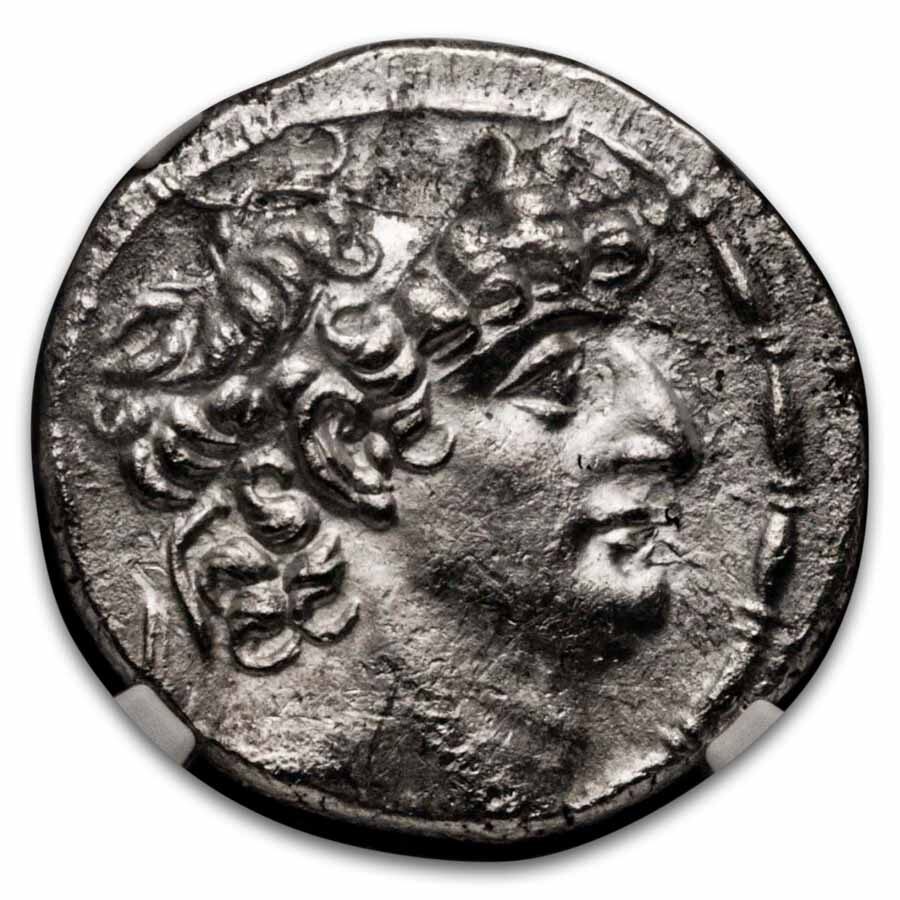 Seleucid Philip I Silver Tetradrachm (95-75 BC) CH AU NGC 5/2