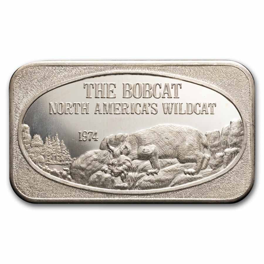 1 oz Silver Bar - The Bobcat (U.S. Silver Corporation)