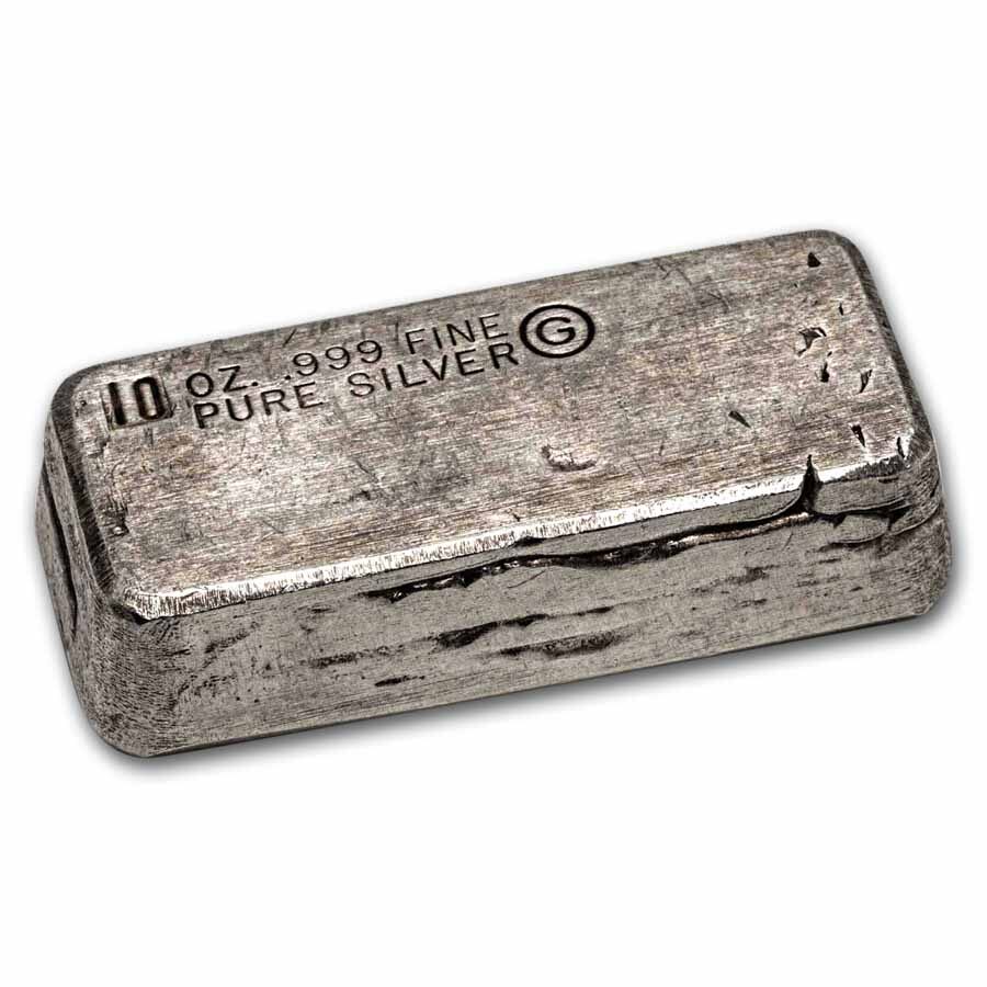 10 oz Silver Bar - Vintage Global Metal Refiners