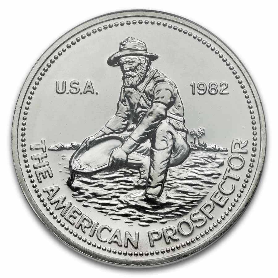 1982 1 oz Silver Round - Engelhard MS-69 PCGS ("E" Logo Reverse)