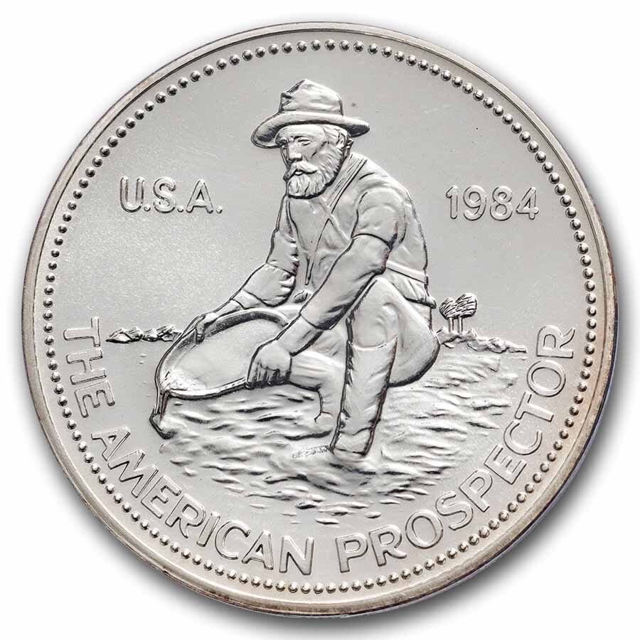 1984 1 oz Silver Round - Engelhard MS-69 PCGS ("E" Logo Reverse)