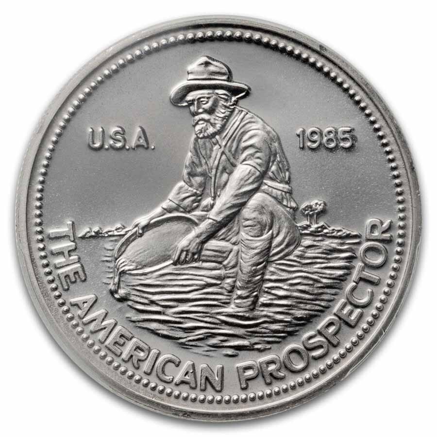 1985 1/2 oz Silver Round - Engelhard Prospector MS-70 PCGS