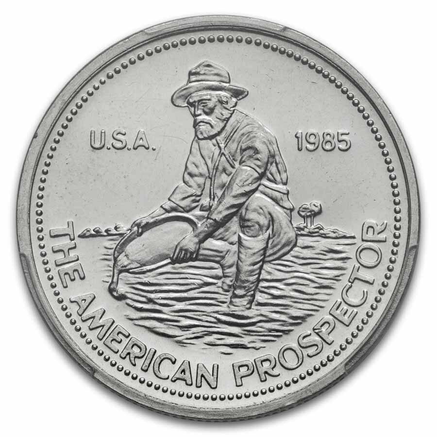 1985 1/4 oz Silver Round - Engelhard Prospector MS-67 PCGS