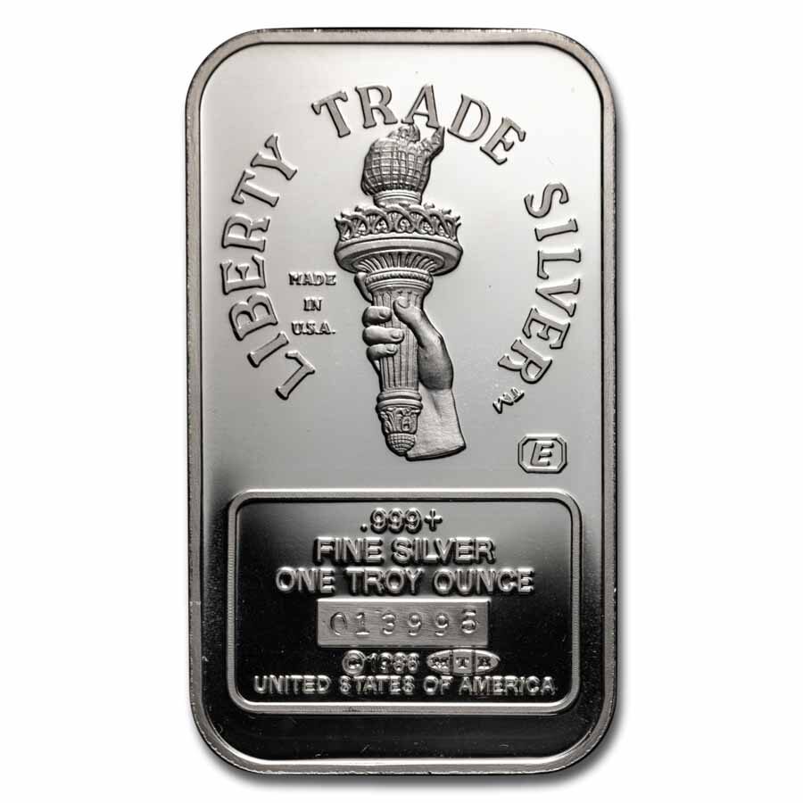 1 oz Silver Bar - Engelhard (Statue of Liberty, MTB, w/ COA)