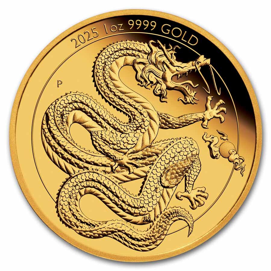 2025 Australia 1 oz Gold Dragon PR-70 PCGS (FS)