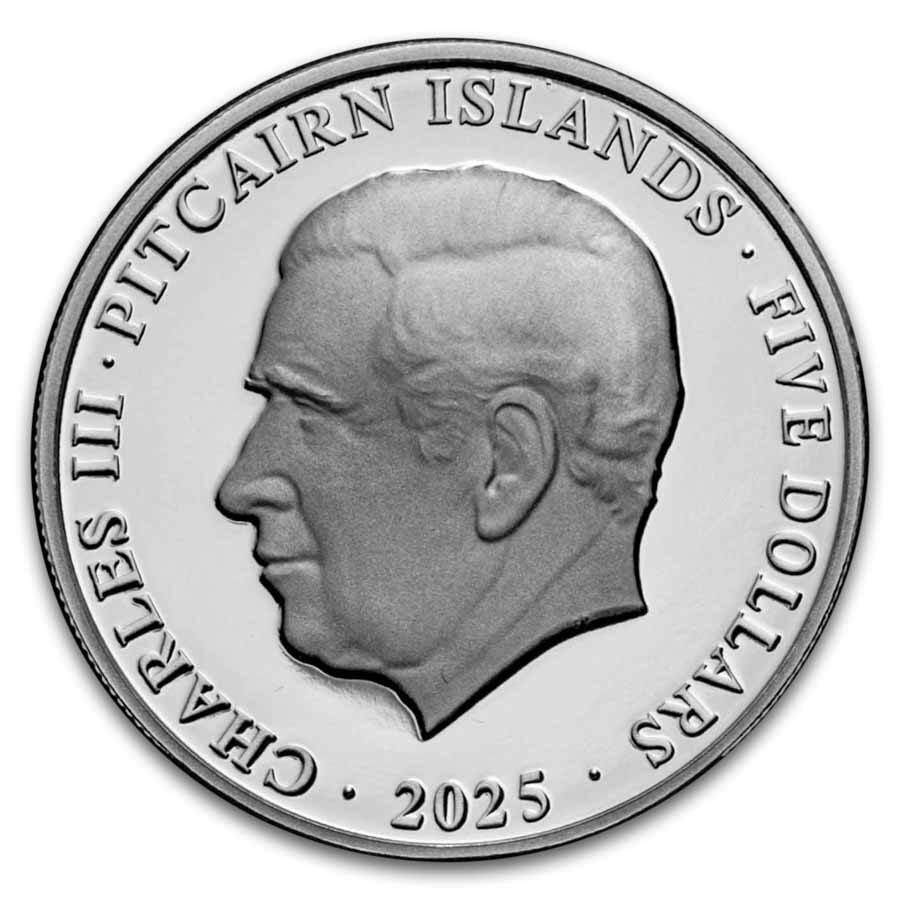 2025 Pitcairn Islands 1 oz Silver Ocean Wonders: Humpback Whale