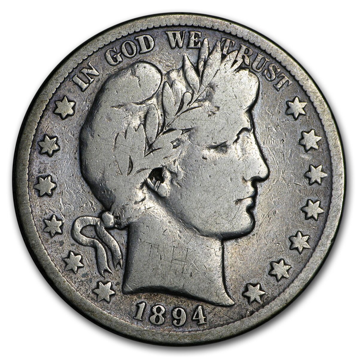 1894-S Barber Half Dollar VG
