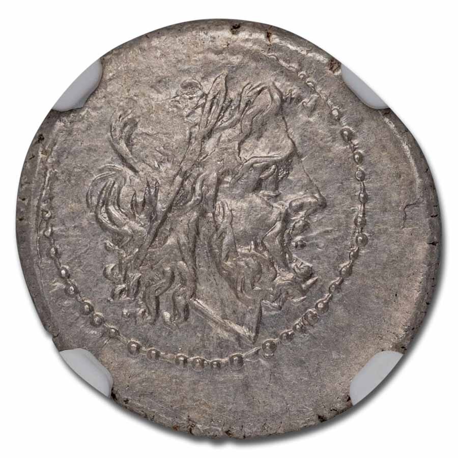Roman Republic AR Victoriatus (c. 211-208 BC) Ch AU NGC