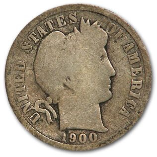 1900-O Barber Dime Good