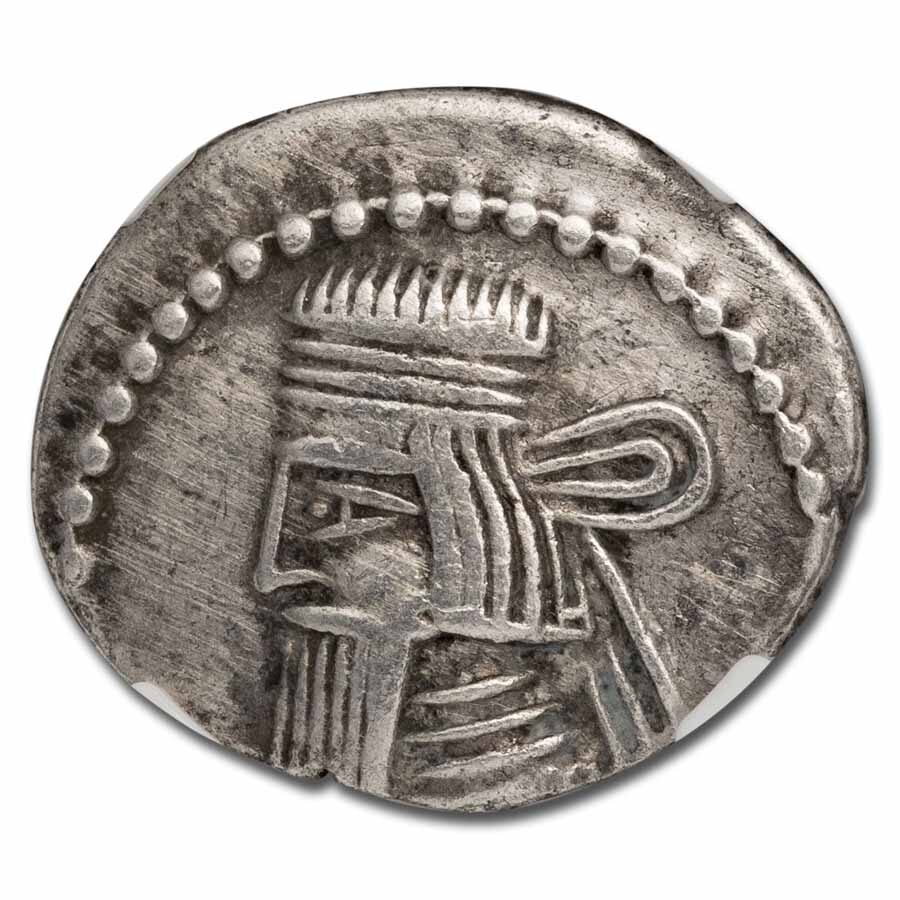Parthian Empire AR Drachm Artabanus IV (10-38 AD) Fine NGC