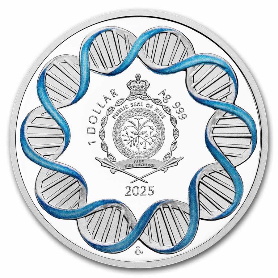 2025 Niue 1 oz Silver Proof Colorized Human Body - Knee Joint