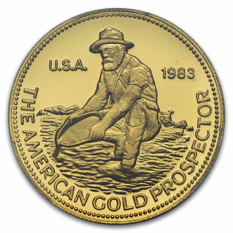 1/2 oz Gold Round - 1983 Engelhard Prospector MS-69 PCGS