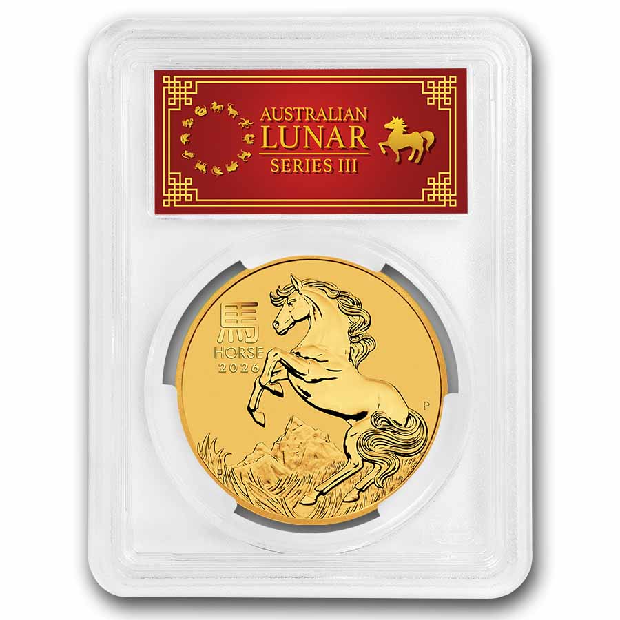 2026 Australia 2 oz Gold Lunar Horse MS-70 PCGS (FS, Red Label)