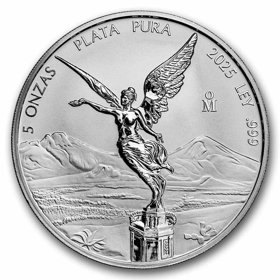 2025 Mexico 5 oz Silver Reverse Proof Libertad PR-69 PCGS (FDI)