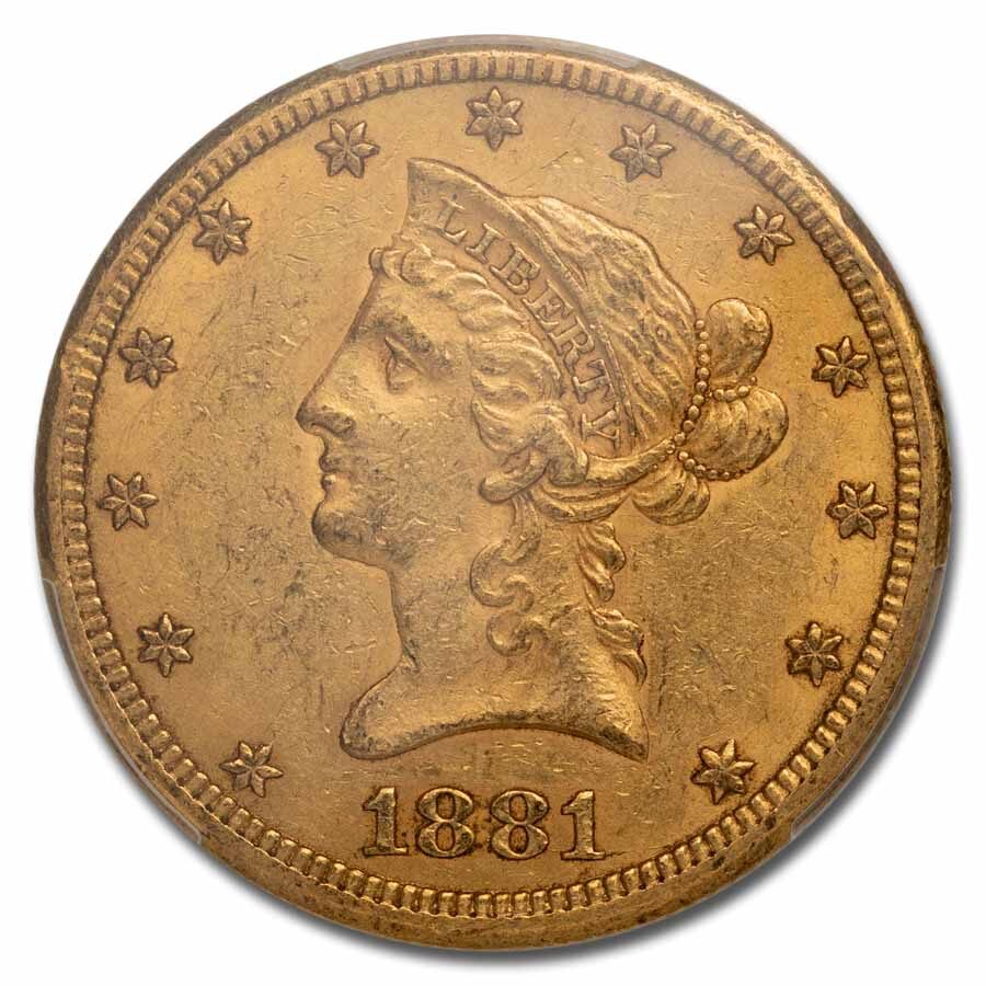 1881-CC $10 Liberty Gold Eagle AU-55 PCGS CAC