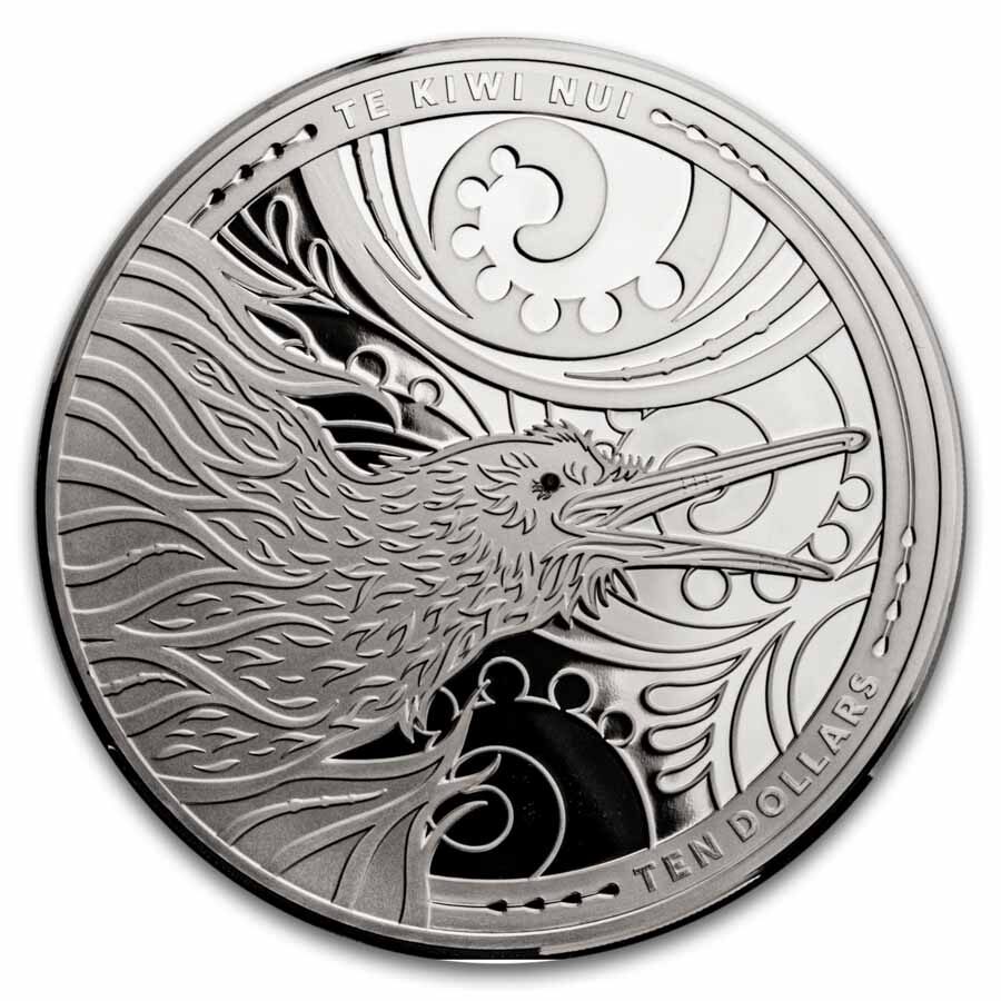 2026 New Zealand 5 oz Silver Proof North Shore Brown Kiwi