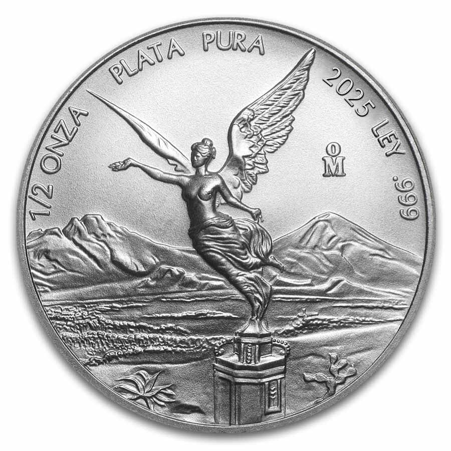 2025 Mexico 1/2 oz Silver Libertad MS-69 NGC (ER, Coat of Arms)