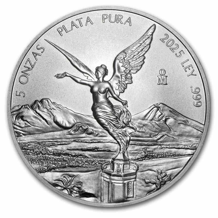 2025 Mexico 5 oz Silver Libertad MS-69 NGC (ER, Coat of Arms)