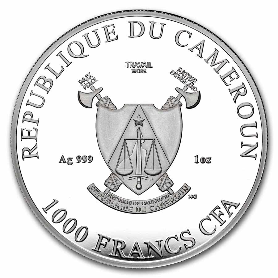 2025 Cameroon 1 oz Silver Celestial Beauty: The Three Graces BU