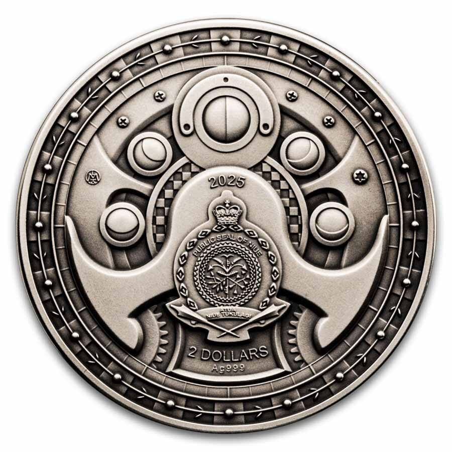 2025 Niue 1 oz Silver Antique Equinox (with Box & COA)