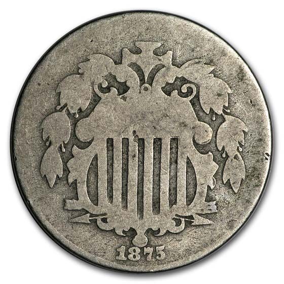 1875 Shield Nickel AG