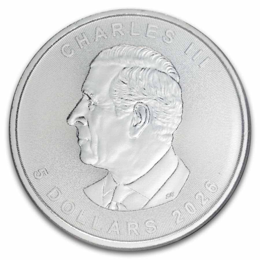 2026 RCM $5 1 oz Silver Treasured Silver Maple Leaf Wolf Privy