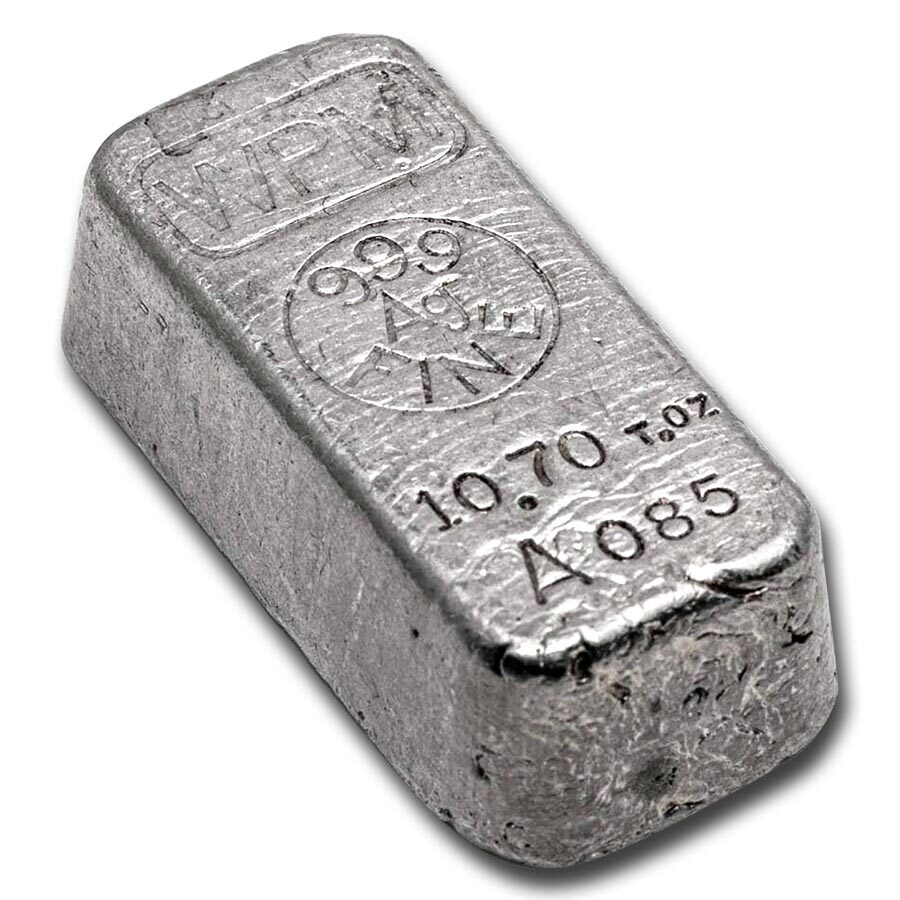 10.70 oz Silver Bar - Vintage WPM (A085)