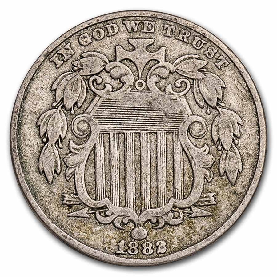 1882 Shield Nickel VF