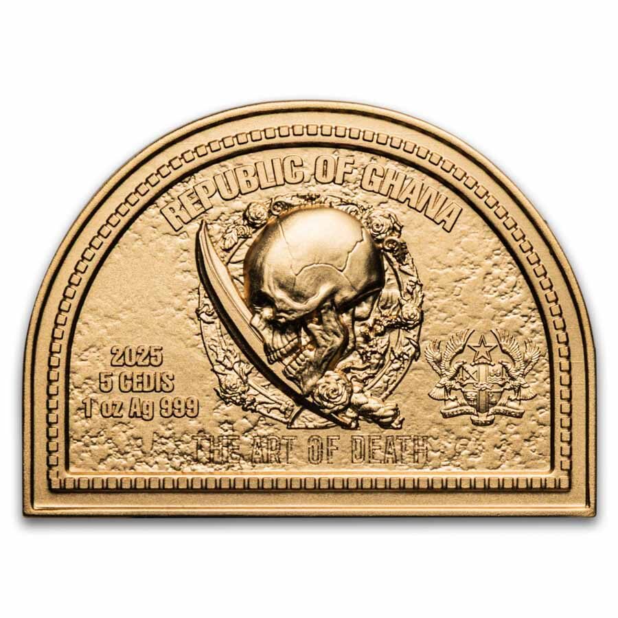 2025 Rep. of Ghana 1 oz Silver Art of Death: Death and The Maiden
