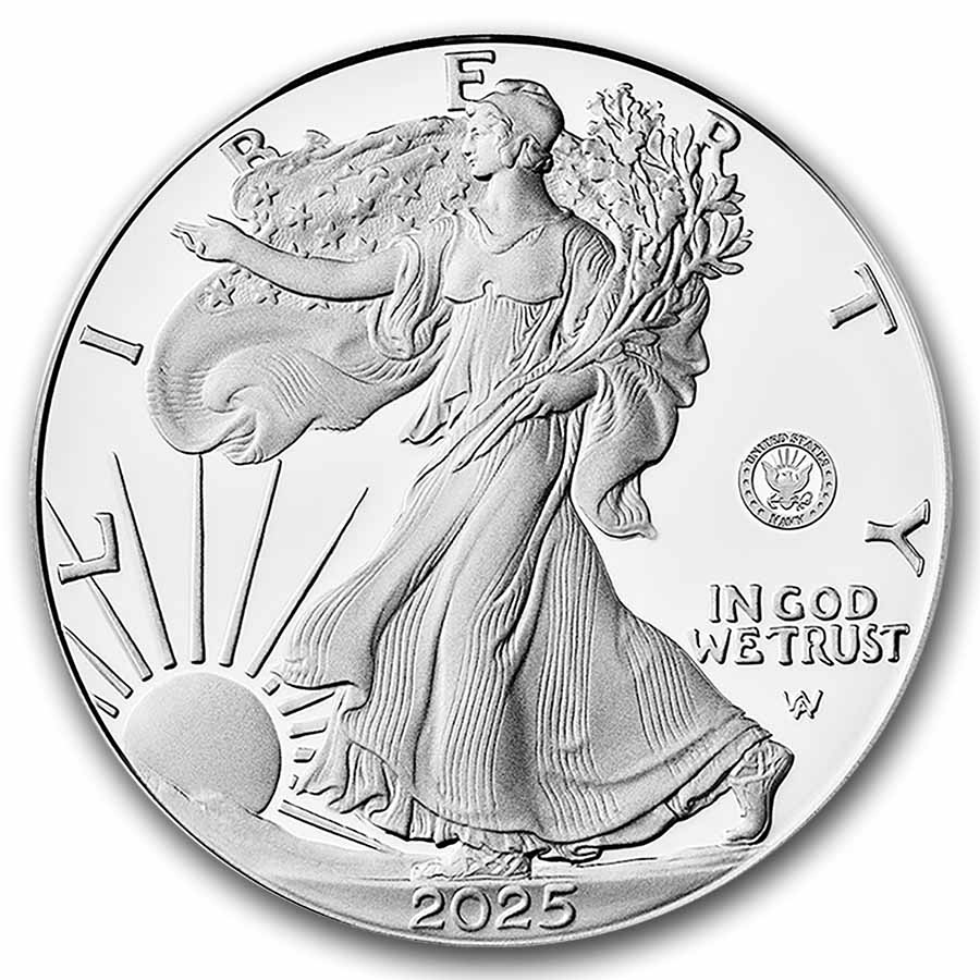 2025-S 1 oz Proof Silver Eagle PR-69 PCGS (Navy Privy, AR, Navy)