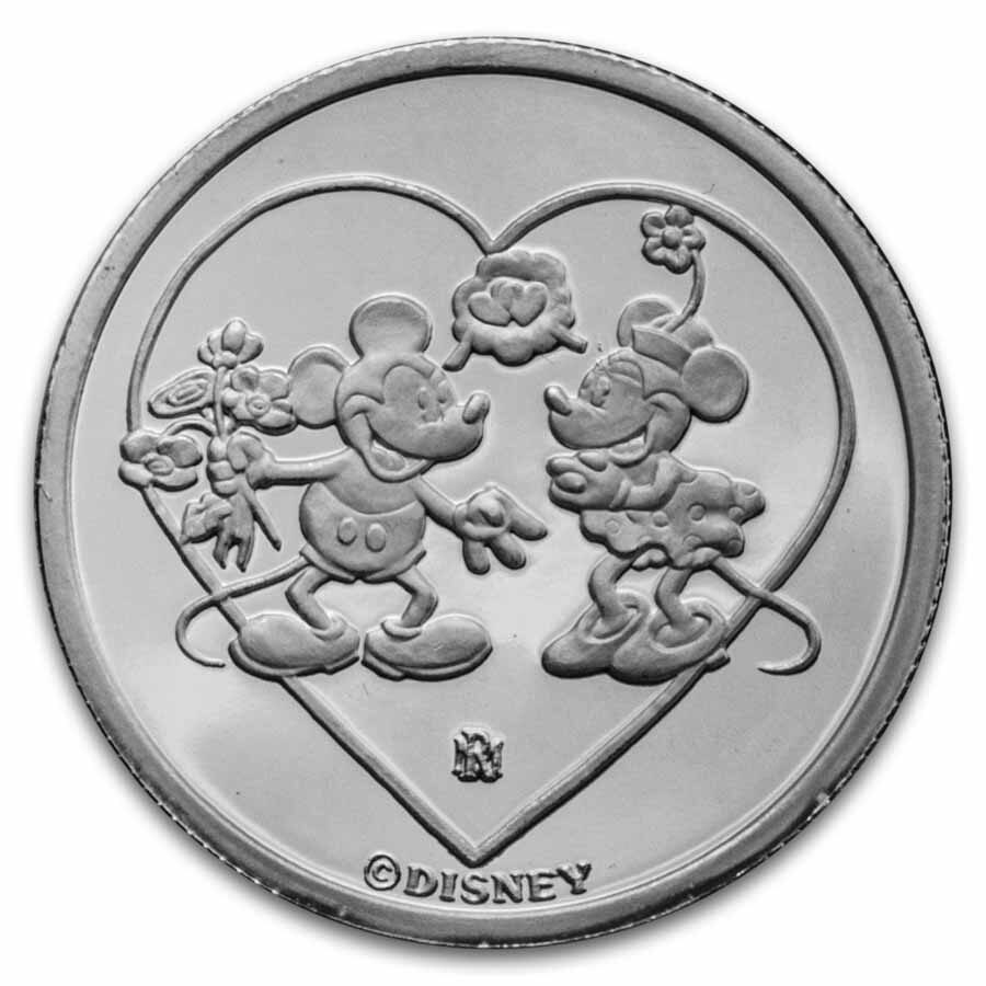 1 oz Silver Round - 1991 Disney Yours Forever (Rarities, 4th Ed.)