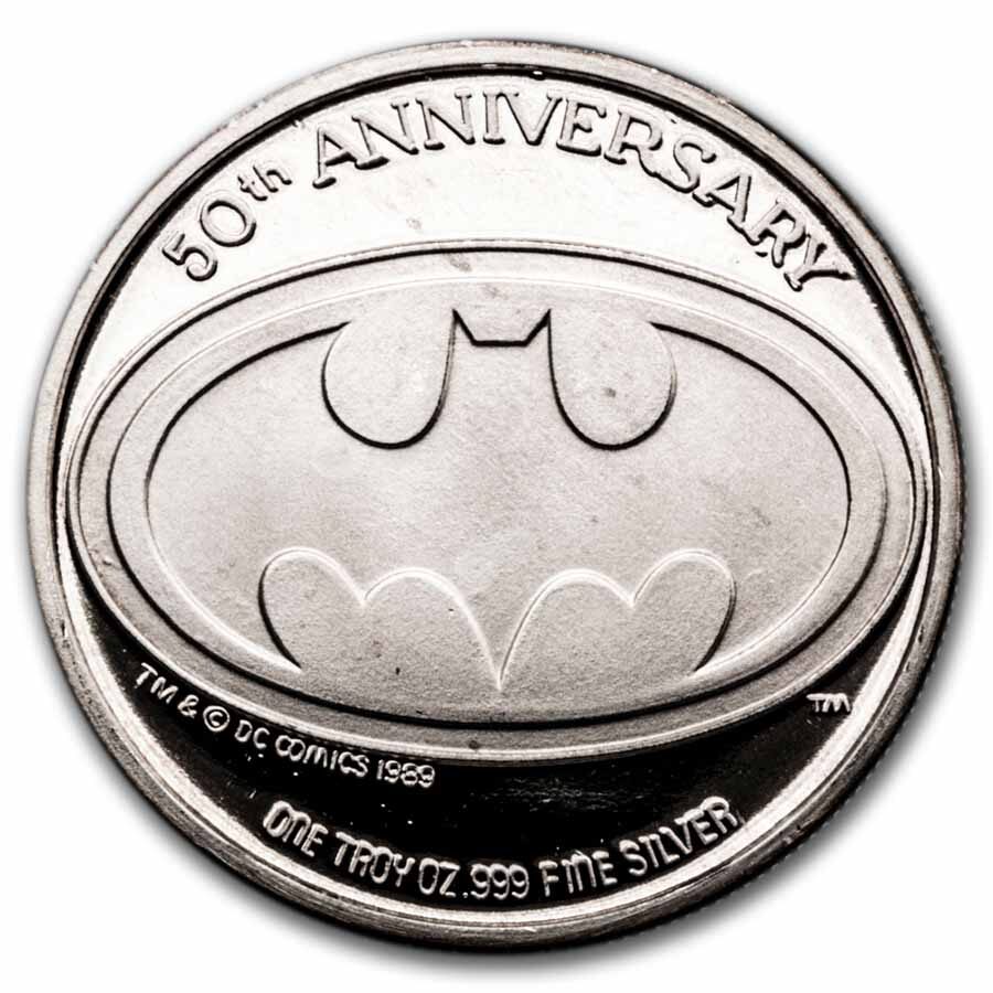 1 oz Silver Round - BATMOBILE (50th Anniversary, w/Box & COA)