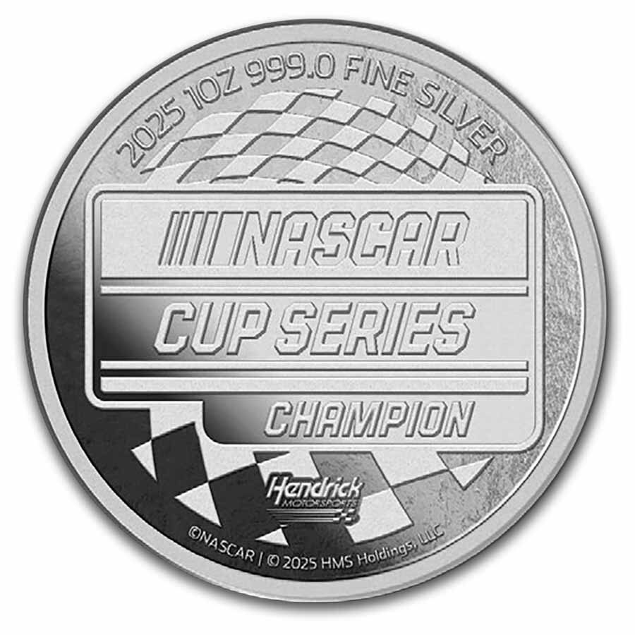 1 oz Silver Round - NASCAR Champion - Kyle Larson (Autographed)