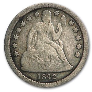 1842-O Liberty Seated Dime VG