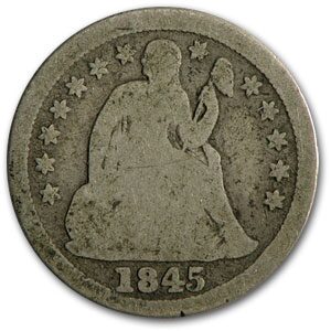 1845 Liberty Seated Dime Good