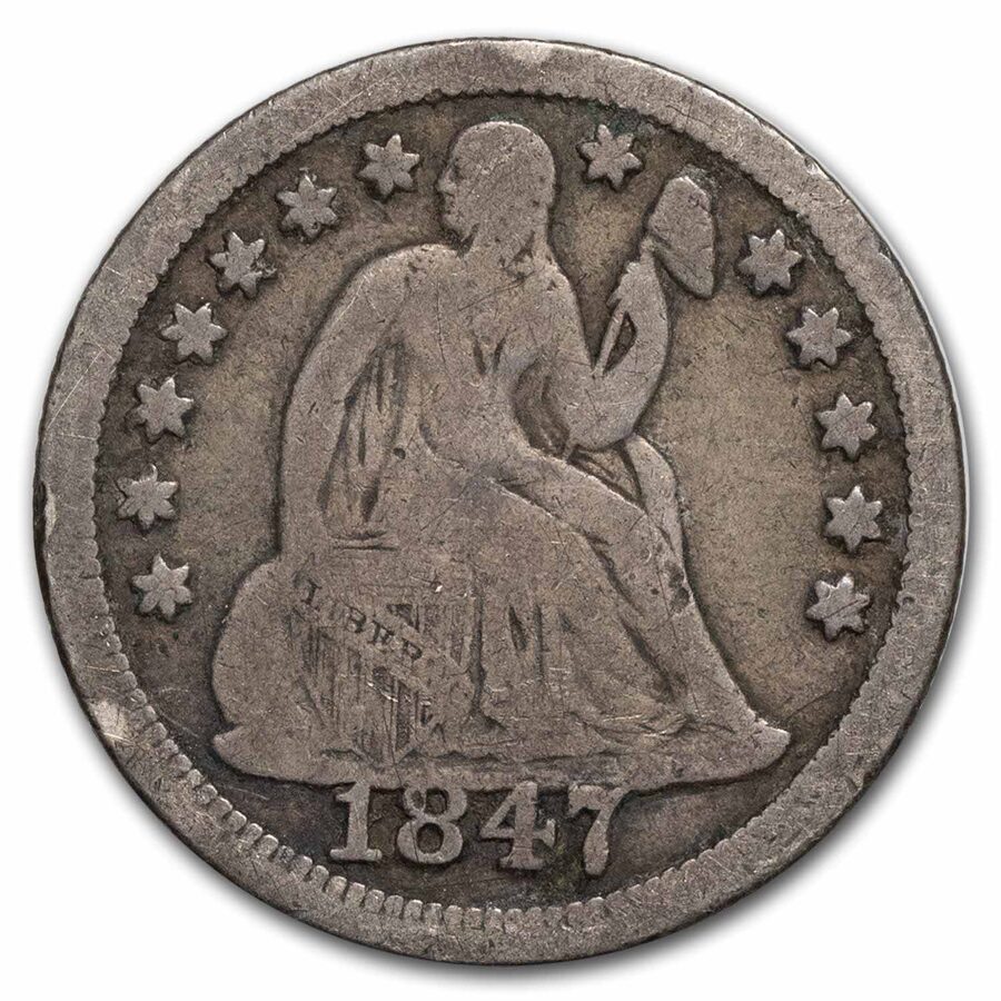 1847 Liberty Seated Dime Fine