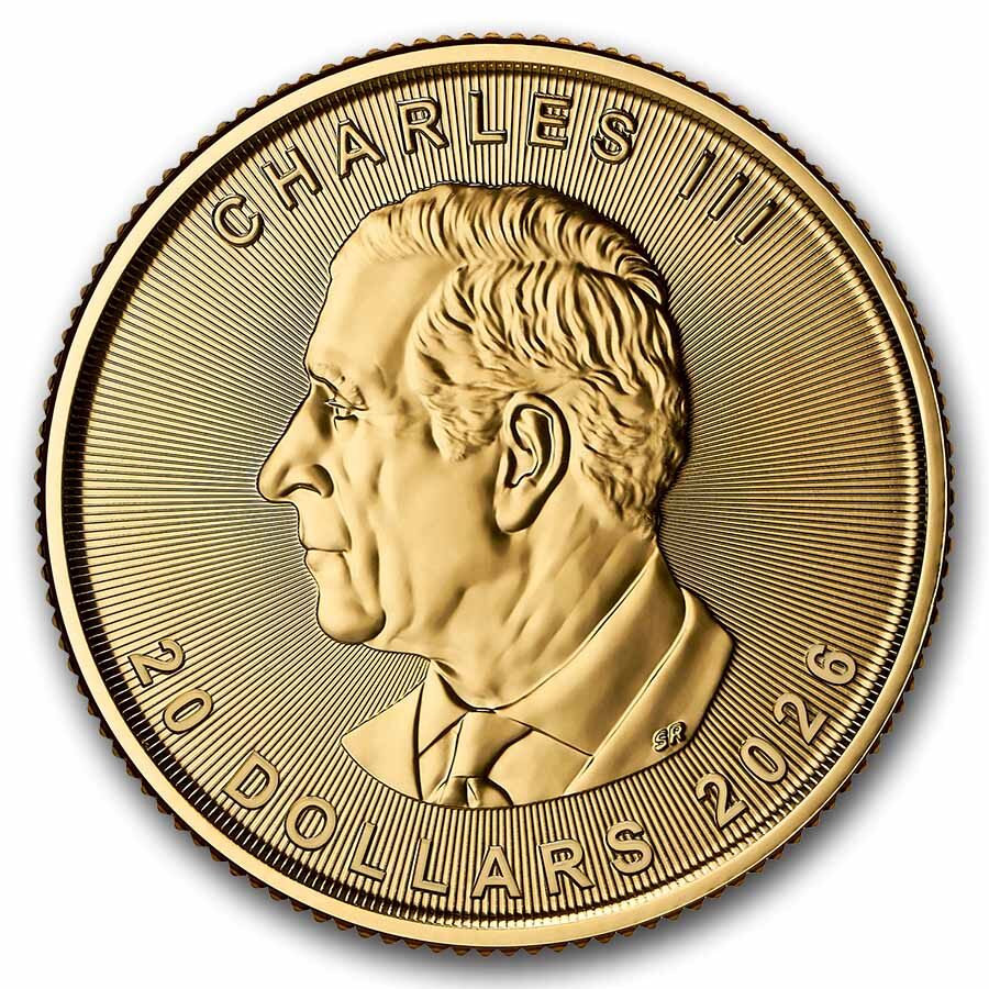 2026 Canada 1/2 oz Gold Maple Leaf BU