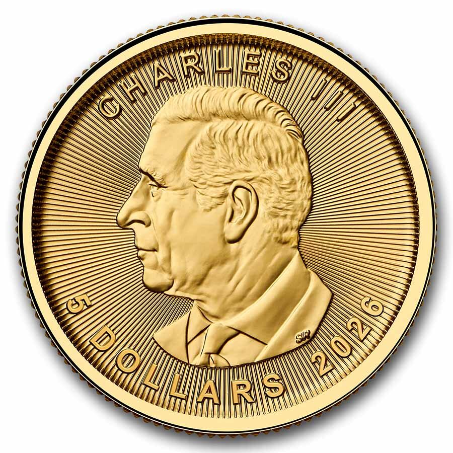 2026 Canada 1/10 oz Gold Maple Leaf BU
