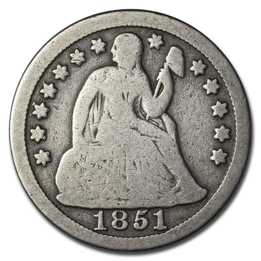 1851 Liberty Seated Dime VG