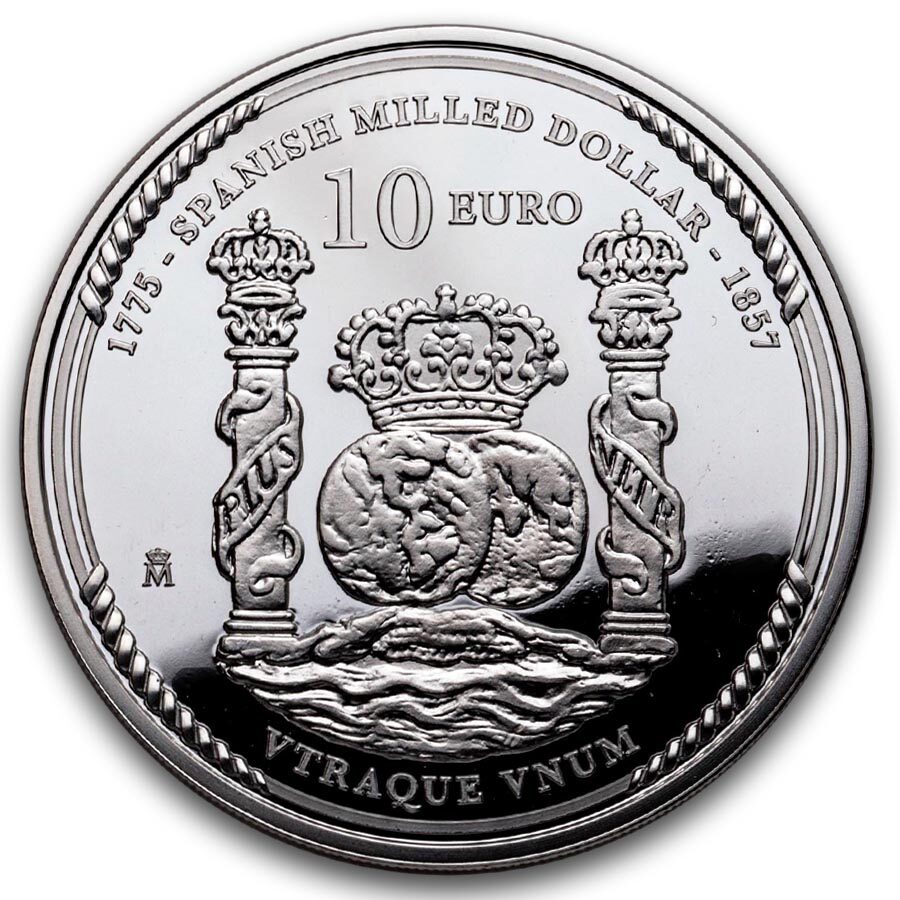 2025 Spain Milled & Flowing Hair Dollar 250th Anniv .925 Silver