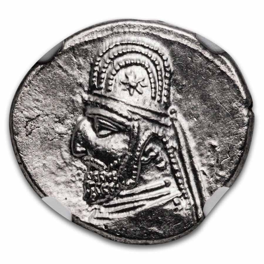 Parthian Empire AR Drachm Mithradates III (87-80 BC) Ch AU NGC