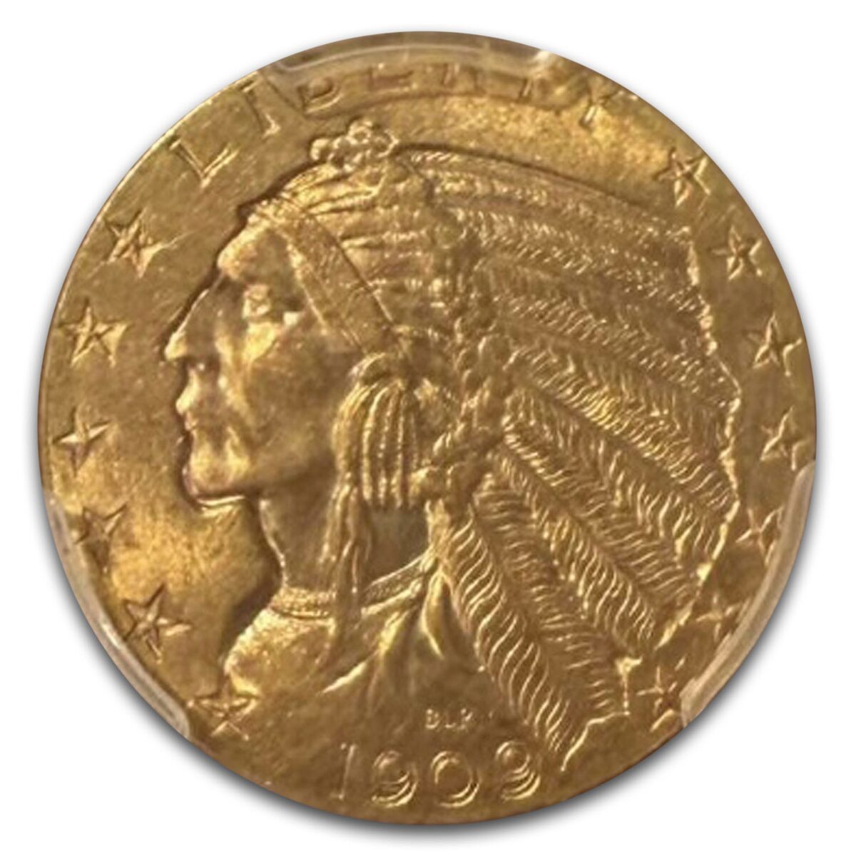 1909 $5 Indian Gold Half Eagle MS-66+ PCGS