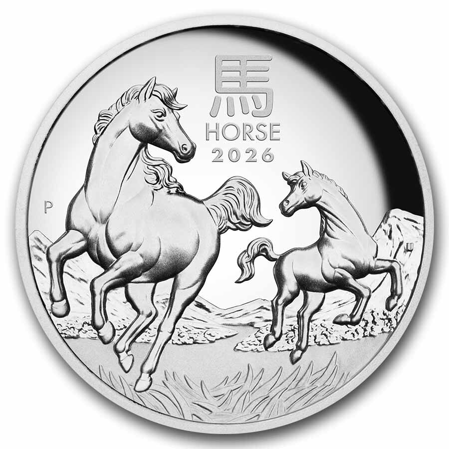 2026 Australia 5 oz Silver Horse HR PR-70 DCAM (FS, Red Label)