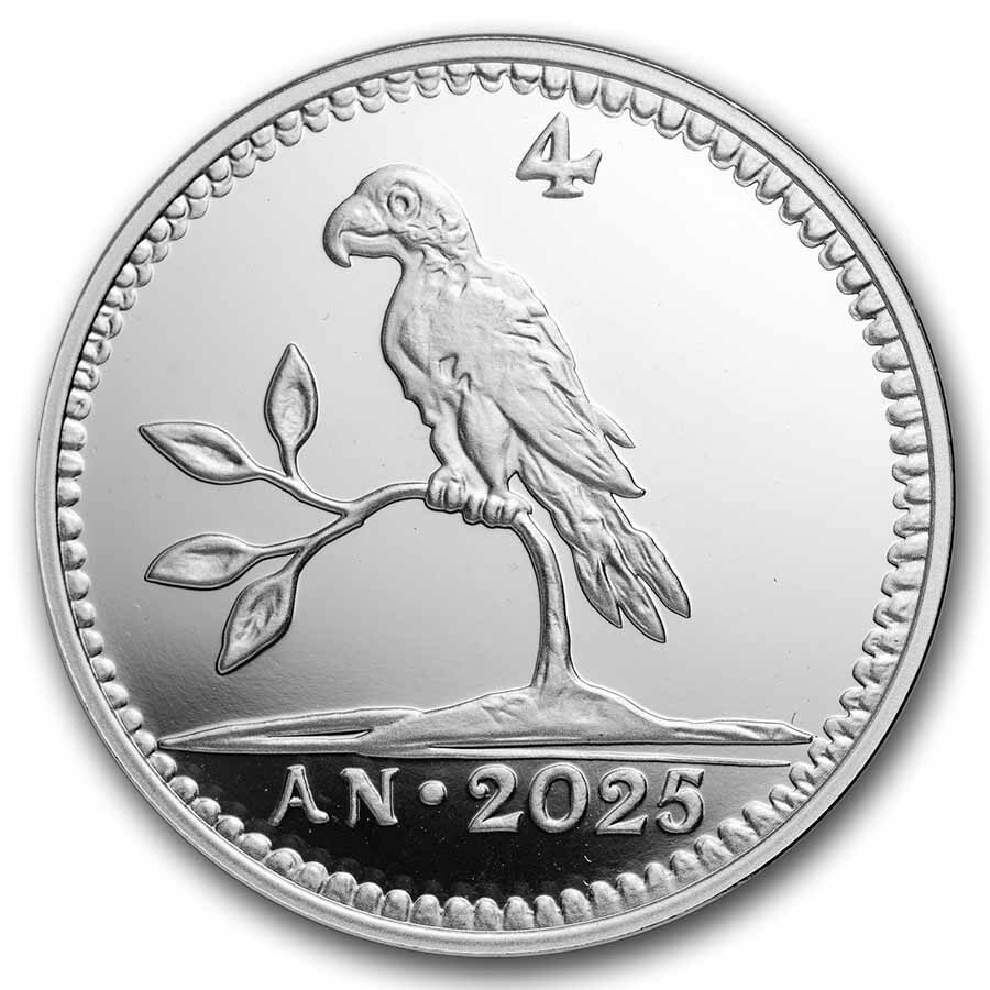 2025 Netherlands 1 oz Proof Silver Parrot Duit (w/ Box/COA)