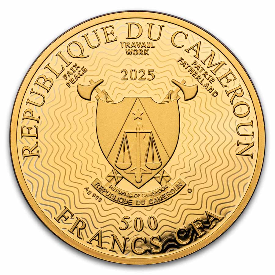 2025 Republic of Cameroon Silver Vincent Van Gogh: Sunflowers