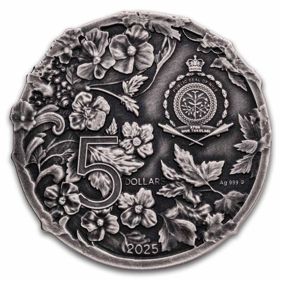 2025 Niue 2 oz Antique Silver The Forest Guardian (Box & COA)