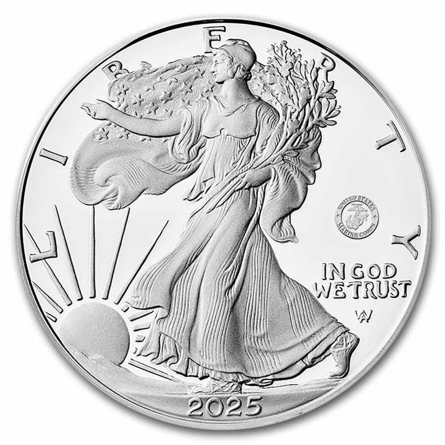 2025-P Proof Silver Eagle PR-70 PCGS (Marine Privy, AR, Damstra)