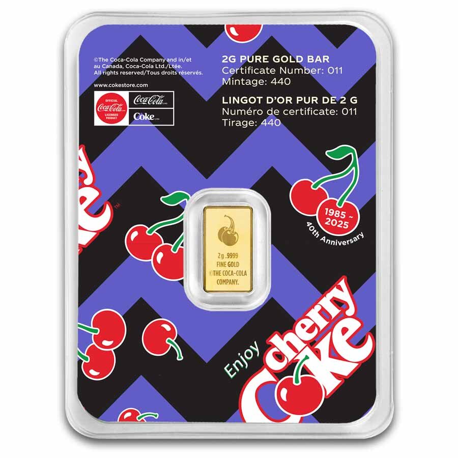 2 gram Gold Bar in TEP - Coca-Cola® Cherry Coke