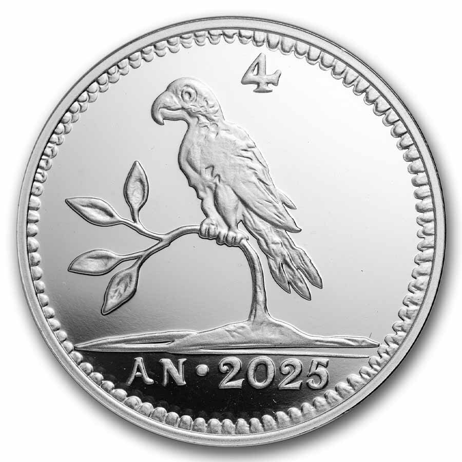 2025 Netherlands 1 oz Silver Parrot Duit Restrike BU
