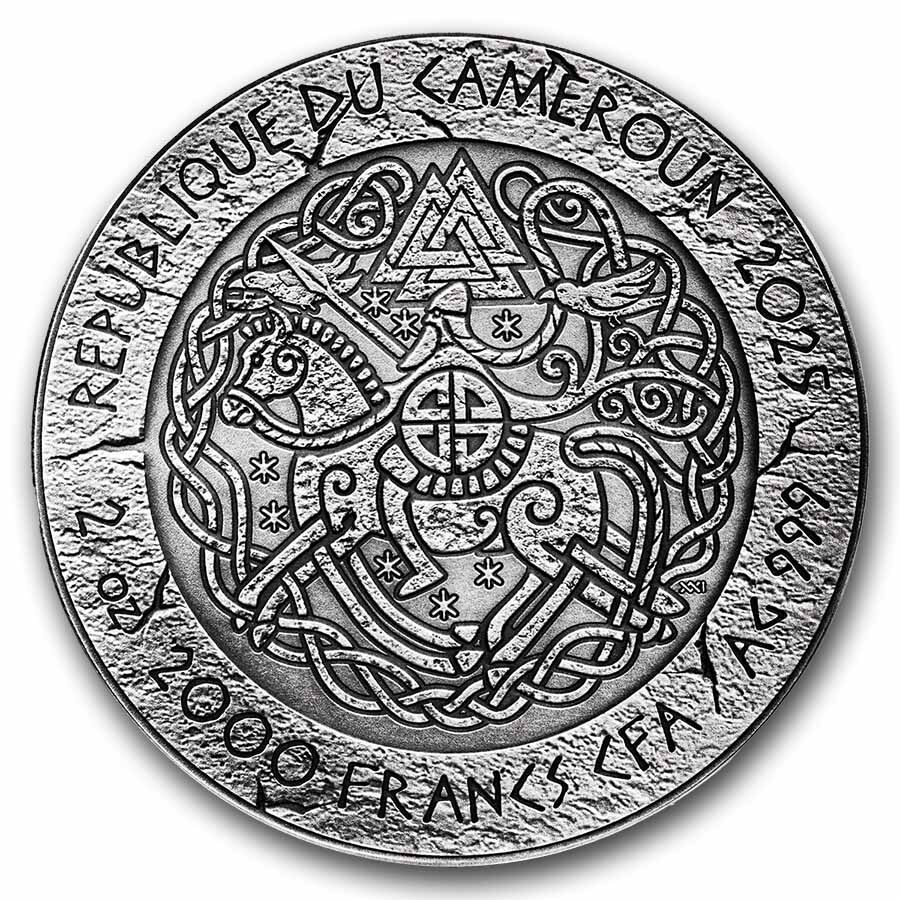 2025 Cameroon 2 oz Silver Way to Valhalla: King Cnut the Great